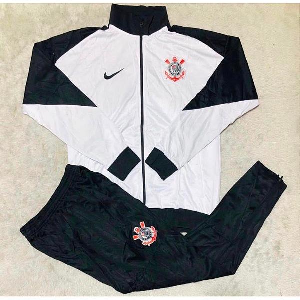 Conjunto de frio do Timão Branco e Preto Masculina