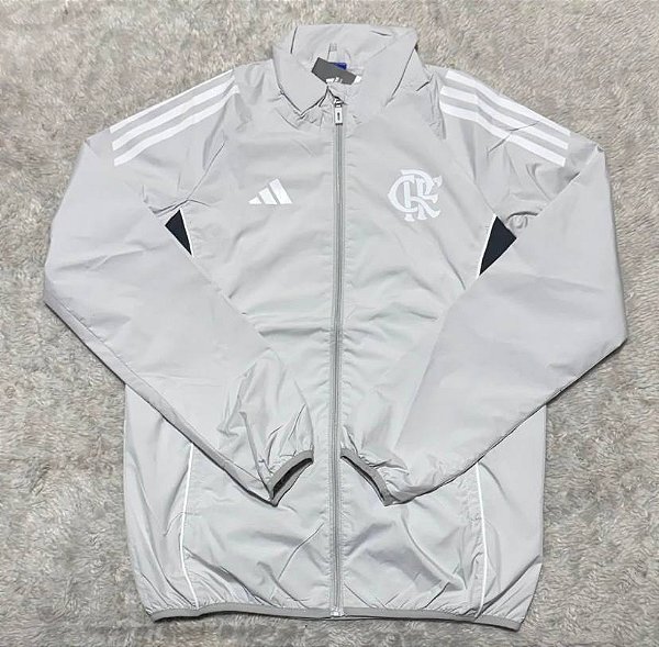 Jaqueta Corta Vento Masculina Mengão Cinza