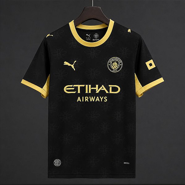 Camisa Manchester City Home Torcedor Masculino Preto 26/27