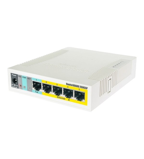 Smart Switch Rb260gsp Css106-1g-4p-1s Gb Poe Mikrotik