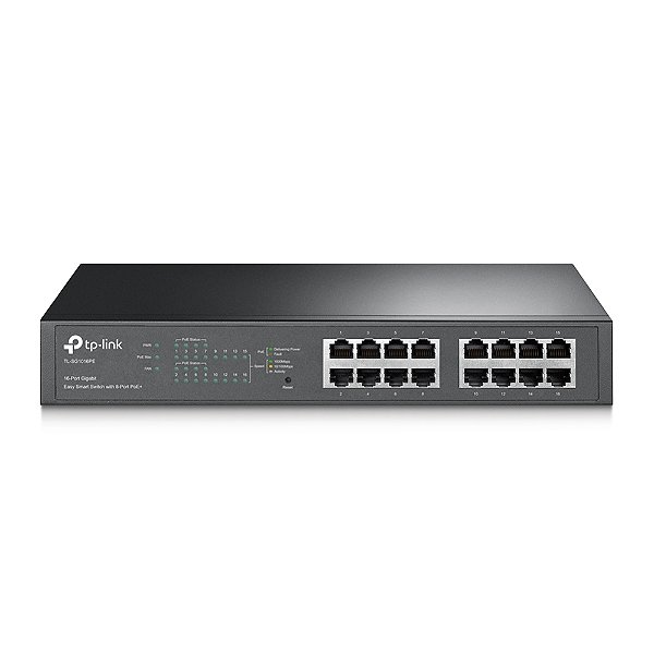 Switch Gigabit 16 portas com 8 portas PoE+ TL-SG1016PE TP-Link