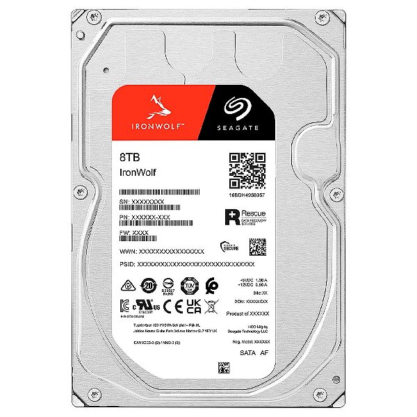 HD Seagate 8TB Iron Wolf Nas 3.5" SATA 3 7200RPM - ST8000VN004