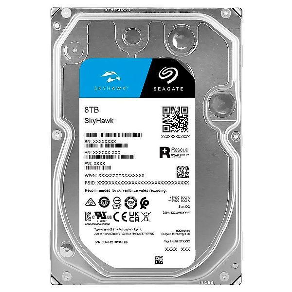 HD Seagate 8TB SkyHawk AI Surveillance 3.5" SATA 3 7200RPM - ST8000VE001