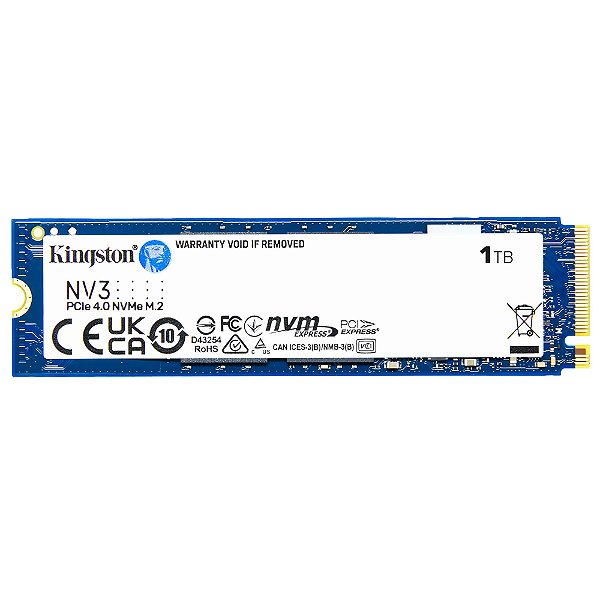 SSD Kingston M.2 1TB NV3 NVMe PCIe 4.0 - SNV3S/1000G
