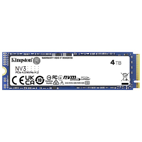 SSD Kingston M.2 4TB NV3 NVMe PCIe 4.0 - SNV3S/4000G