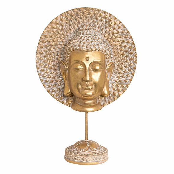 Busto Cabeça de Buda Dourado