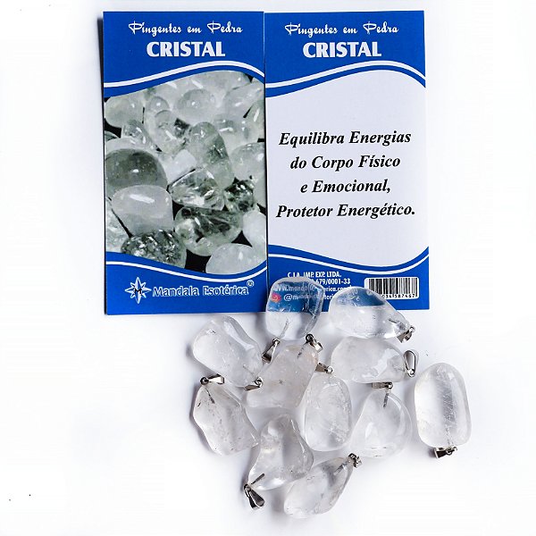 Kit com 10 pingentes de Pedra - Cristal