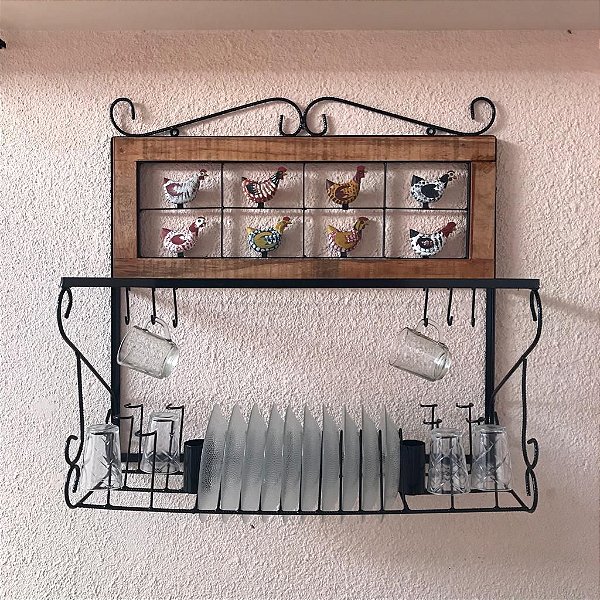 Paneleiro Escorredor 80cm Galinha Caipira