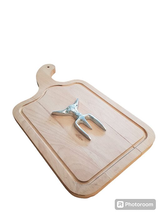 Tábua Decorativa de Mesa Para Churrasco Rústica com Alça