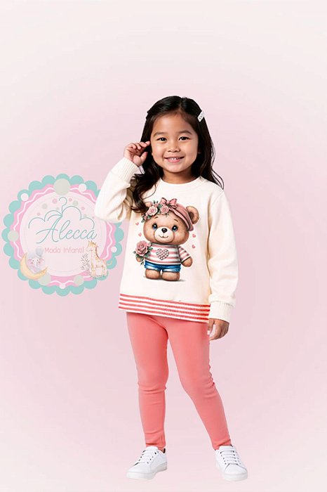 Conjunto Kyly de Moletom Feminino Estampado