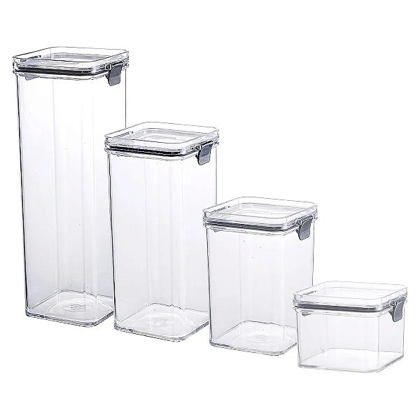 Kit de Potes Herméticos 4 Peças