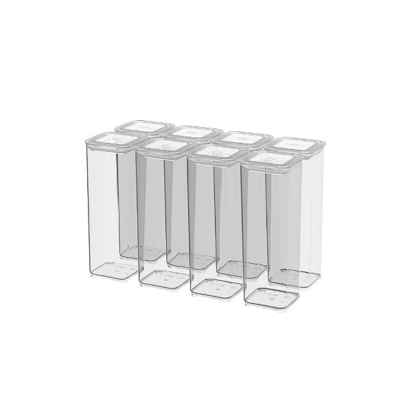 Conjunto de Potes Herméticos 1,2 Litros 8 Peças