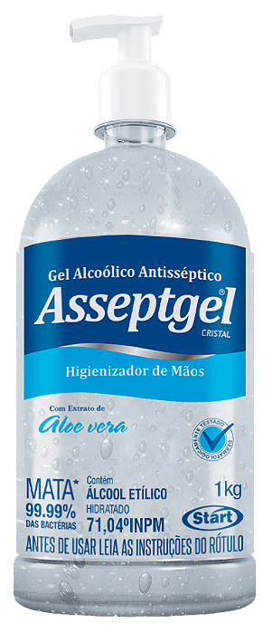 Álcool em Gel Asseptgel Cristal 1kg