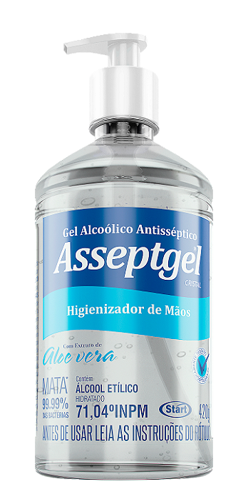 Álcool em Gel Asseptgel Cristal 420g