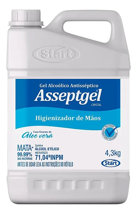 Álcool em Gel Asseptgel Cristal 4.3kg