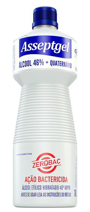 Desinfetante Asseptgel Zerobac Cristal 1L