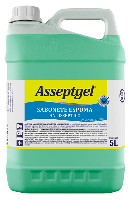 ASSEPTGEL Sabonete Espuma com Clorexidina 5 L