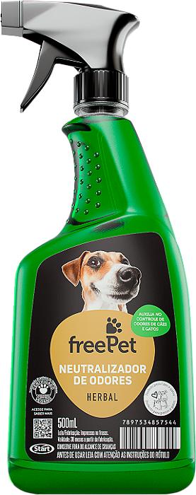 Free Pet Neutralizador De Odores Herbal 500 ml