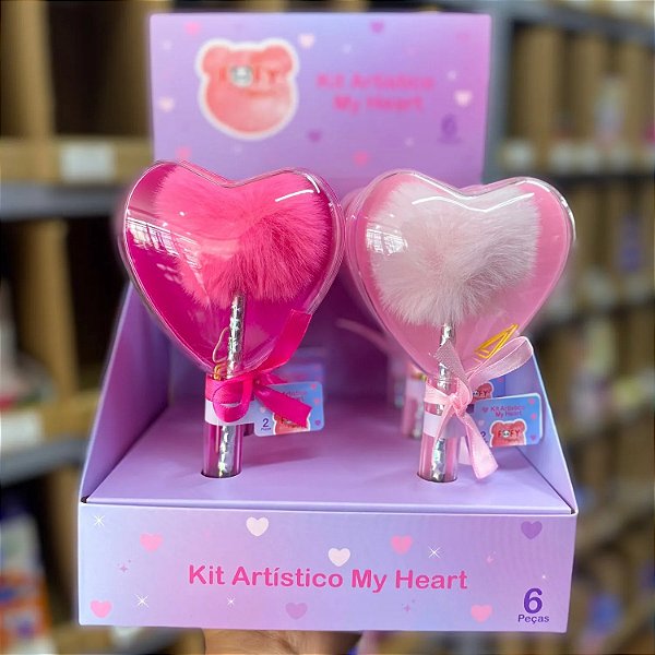Kit Caneta Pompom My Heart – Importado (Unidade)