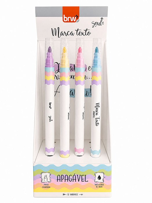 Marca Texto Apagável Soul Pastel – BRW (Unidade)