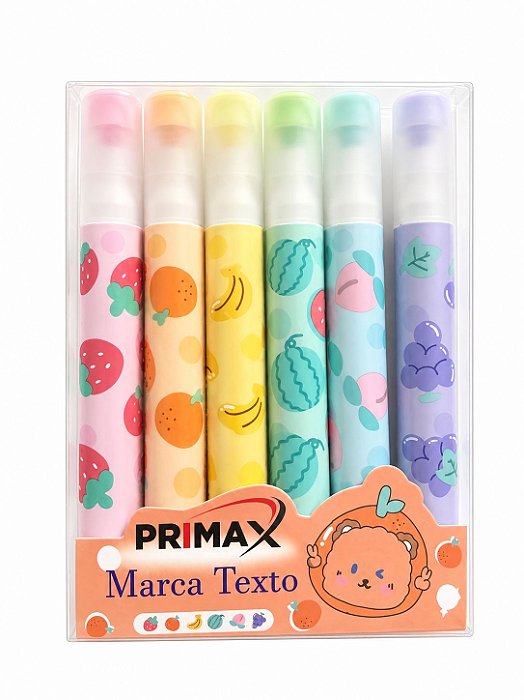 Marca-Texto Frutinhas Candy – Estojo com 6 Cores (Unidade)