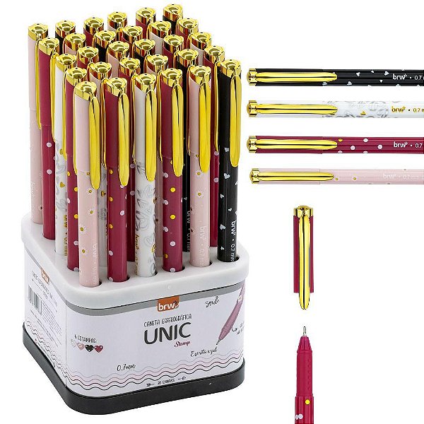 Caneta Esferográfica Unic Stamp 0,7mm – BRW (Unidade)