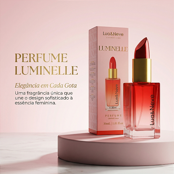 Perfume Luminelle Eau de Parfum 30ml Feminino Floral Amadeirado Duradouro com Jasmim Rosa | Fragrância Elegante para Presente