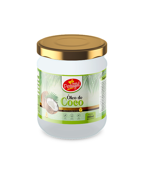 Óleo de Coco Extra Virgem 200ml Natural Portugal