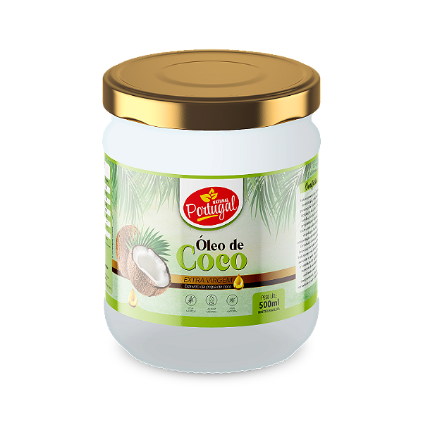 Óleo de Coco Extra Virgem Natural Portugal 500ml