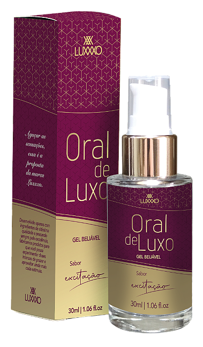 ORAL DE LUXO - Gel Térmico Beijável Sabor Maça do Amor (Sabor Excitação) LUXXXO - 30g