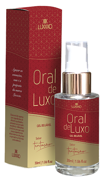 ORAL DE LUXO - Gel Térmico Beijável Sabor Morango (Sabor Tentação) LUXXXO - 30g