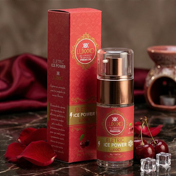 ELETRIC ICE Extra Forte - Sabor Cereja - Lubrificante Com Efeito Eletrizante - LUXXXO - 30g