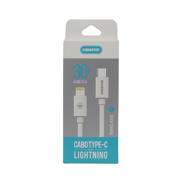 Cabo Kimaster USB-C para Lightning 30W 1m - CB812L