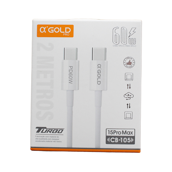 Cabo A'Gold Pro USB-C p/ USB-C 2m - CB105
