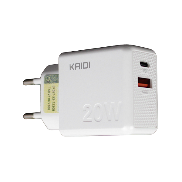 Carregador AC Adaptável c/ Cabo Tipo C p/ Lightning (KD670CL)