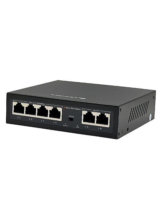 AI Switch PoE 4+2 com Isolamento – Modelo MTV-744