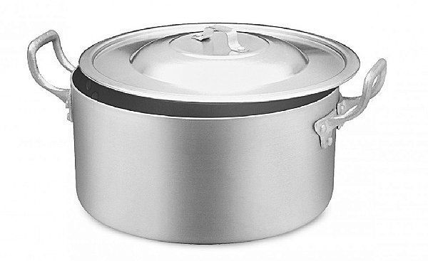 CAÇAROLA RETA C/ ALÇA ALUMINIO Nº 45 HOTEL INDUSTRIAL - CAPACIDADE APROXIMADA (34,990 L)