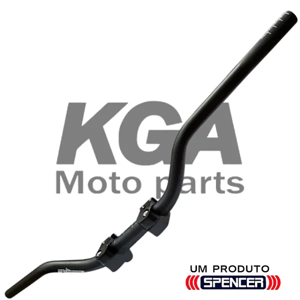 GUIDÃO NAKED PRETO 28MM COM SUPORTE KGA