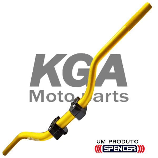 GUIDÃO NAKED DOURADO 28MM COM SUPORTE KGA