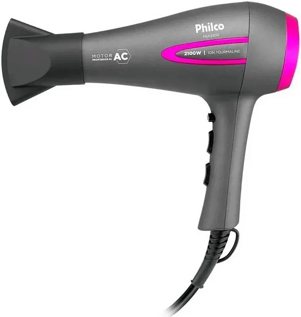 Secador de Cabelos Philco 2100W PSA3300 Íons Tourmaline