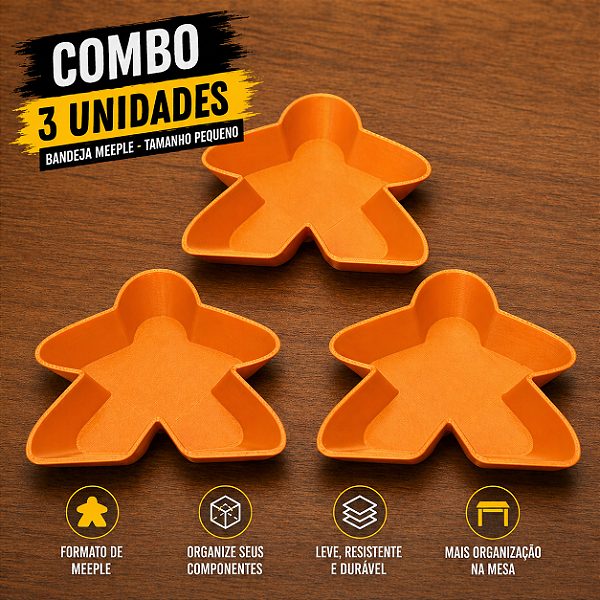 3 Bandejas Meeple para Componentes (Mini)