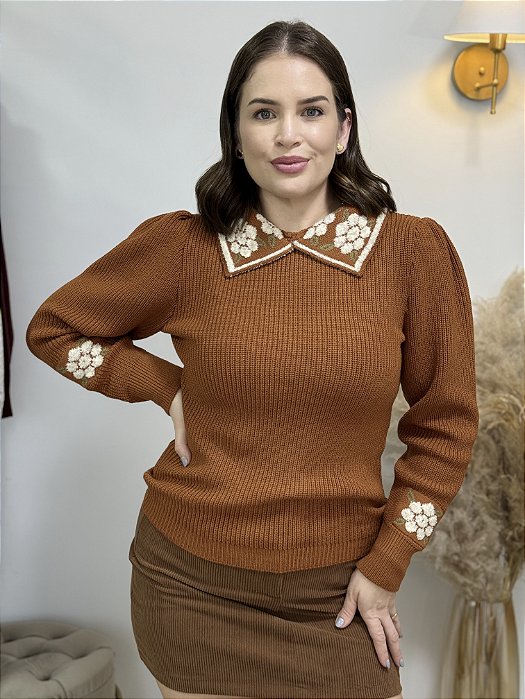 Blusa Andy Gola Polo Floral