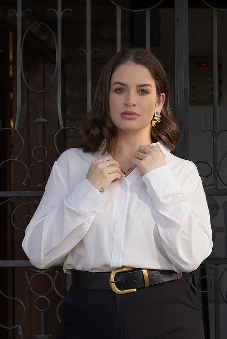 Camisa Cecília Branca em Viscose