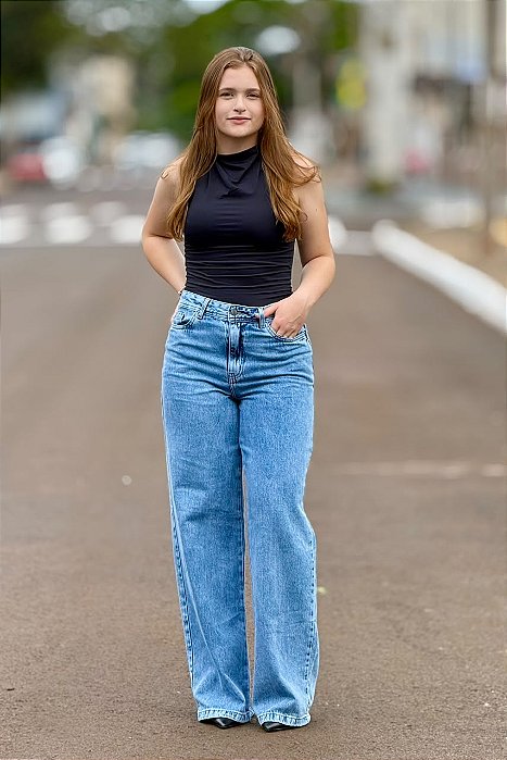 Calça Jeans Basic - Wide Leg