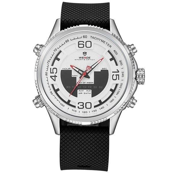 Relógio Masculino Weide Anadigi WH-6306 Branco