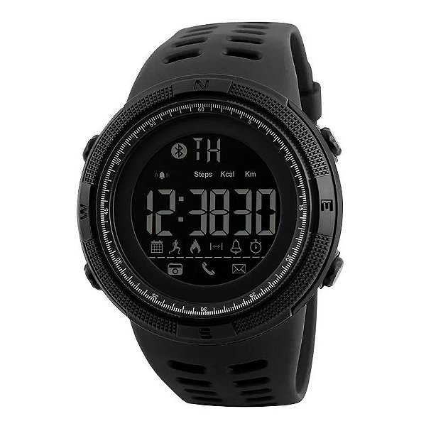 Relógio Pedômetro Masculino Skmei Digital 1250 - Preto