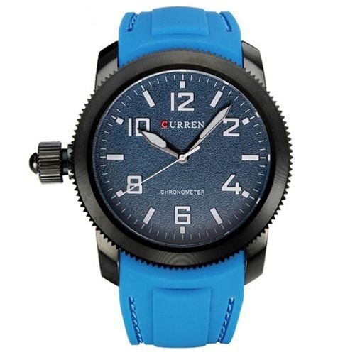 Relógio Masculino Curren Analógico 8173 - Azul e Preto