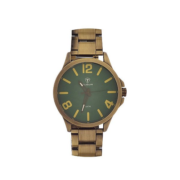 Relógio Masculino Tuguir Analógico TG100 - Bronze e Verde