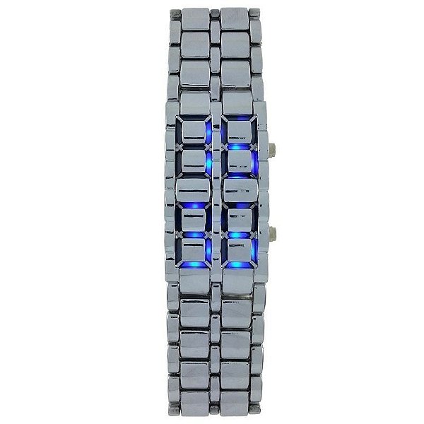 Relógio Masculino Skmei Digital 8061G Prata e Azul