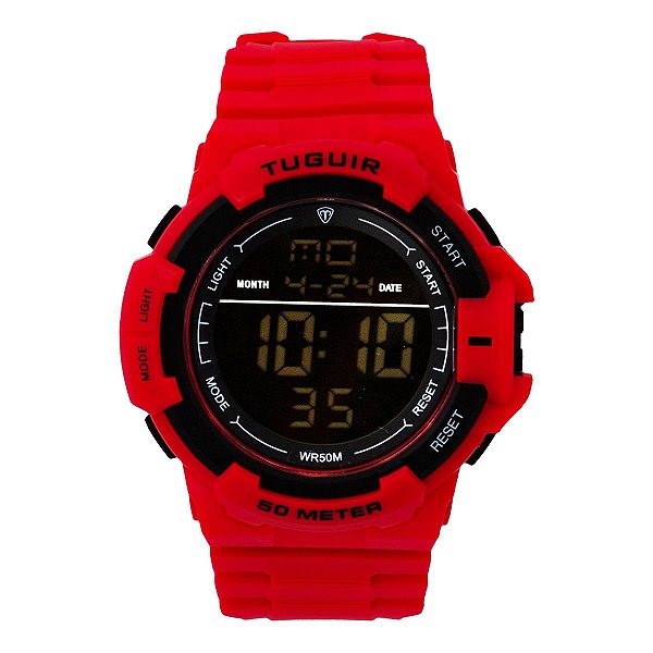 Relógio Masculino Tuguir Digital TG126 - Vermelho e Preto